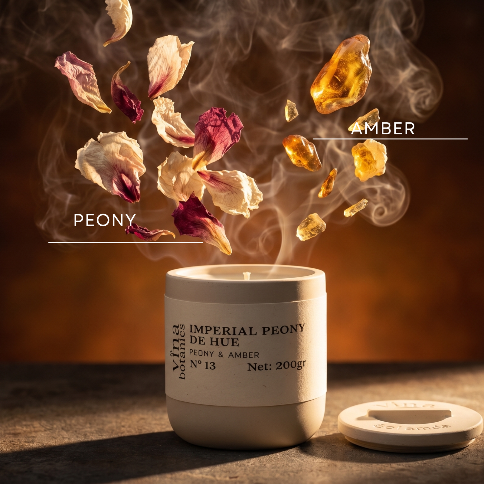 No.13 Imperial Peony De Hue Scented Candle - 200g | Gift Box