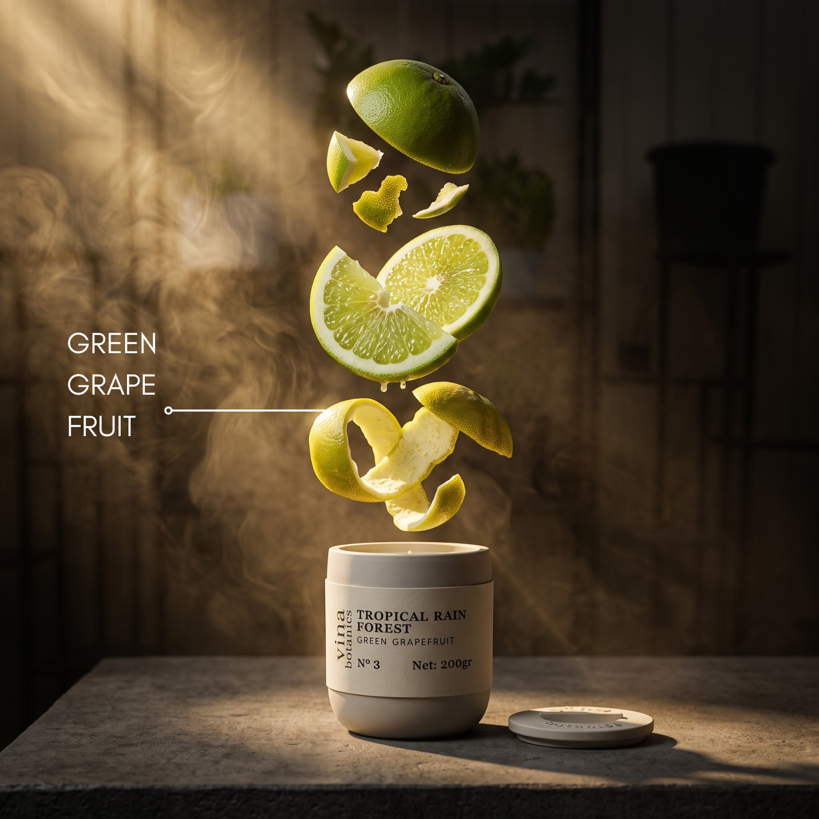 No.3 Tropical Rain Forest Scented Candle - Green Grapefruit - 200g | Gift Box